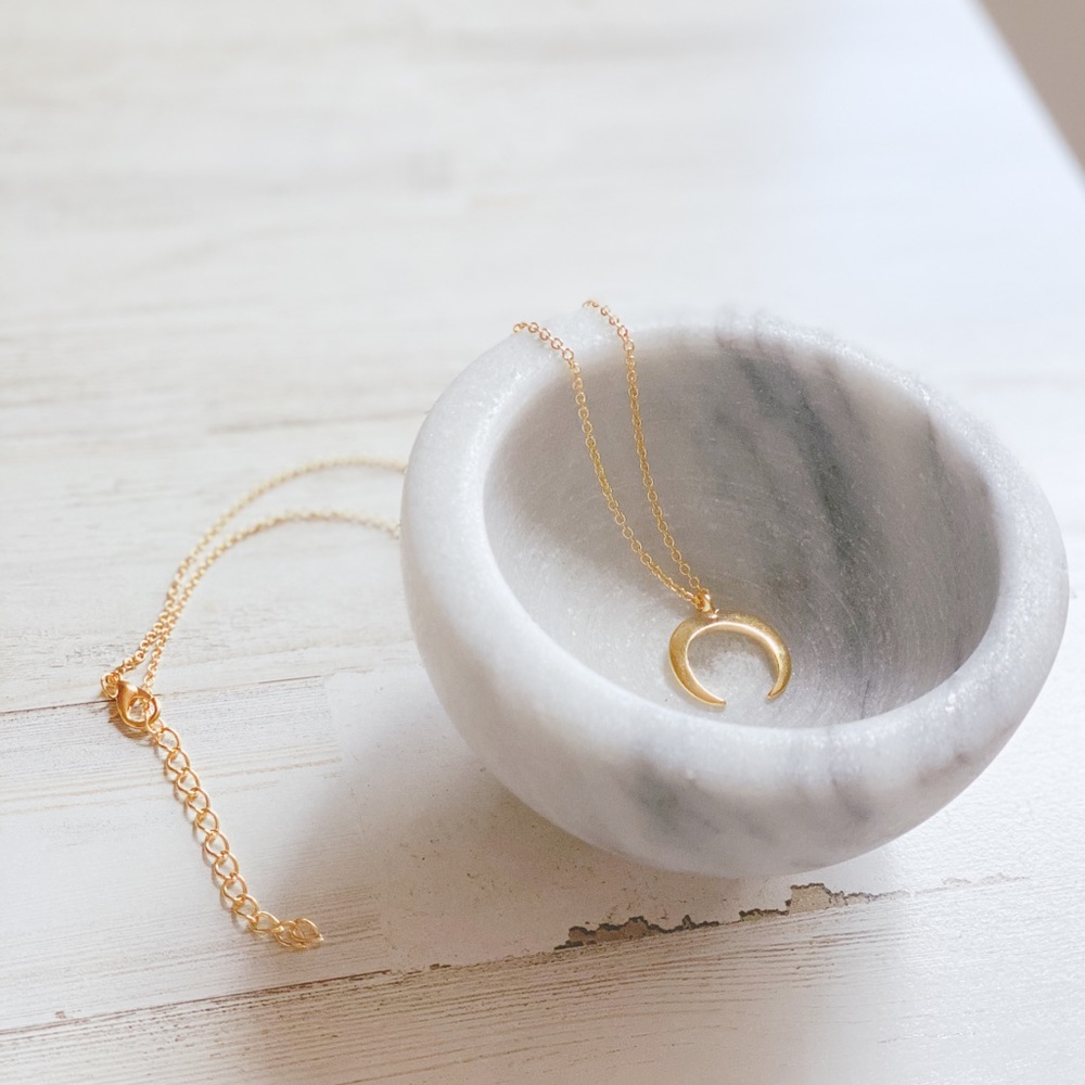 🍁New Classic Gold Horn Necklace